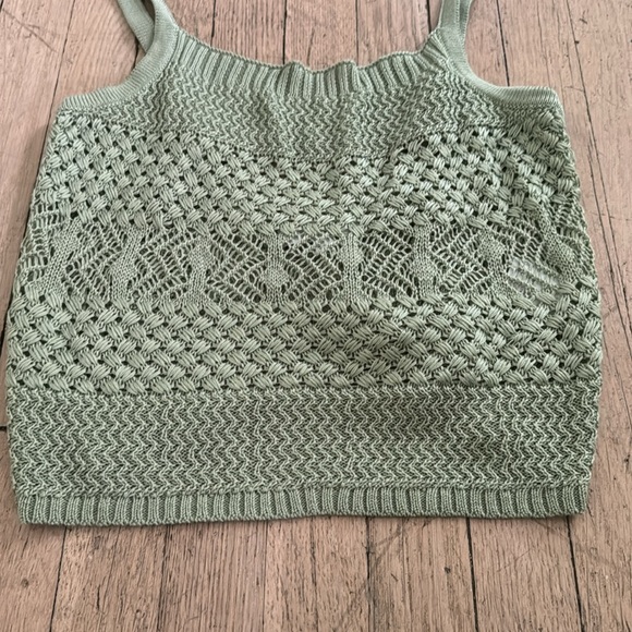 Intermix Green Knit Tank Top - Picture 3 of 6